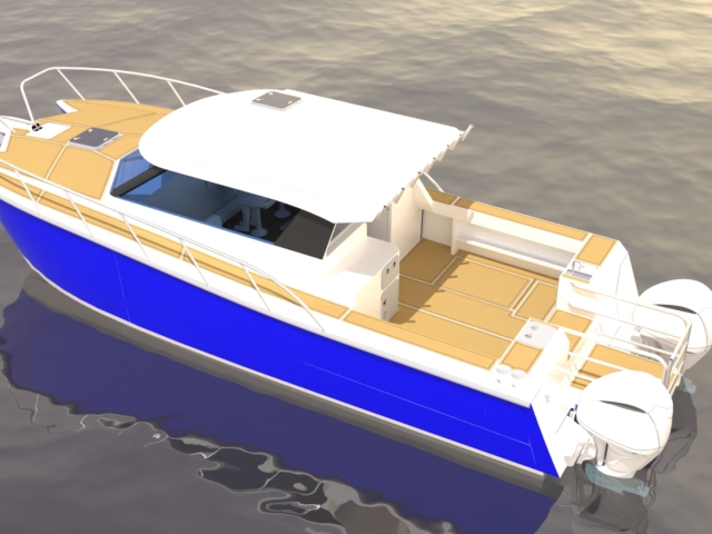 Design Concept 10m Powercat 10m Powercat alloy catamaran design images