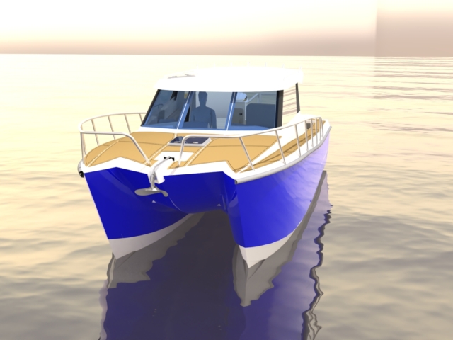 Design Concept 10m Powercat 10m Powercat alloy catamaran design images