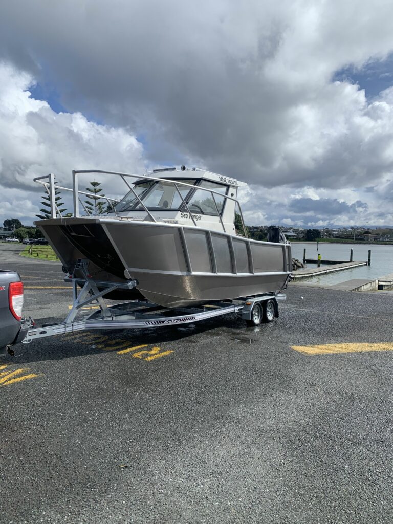 Commercial catamaran work boat