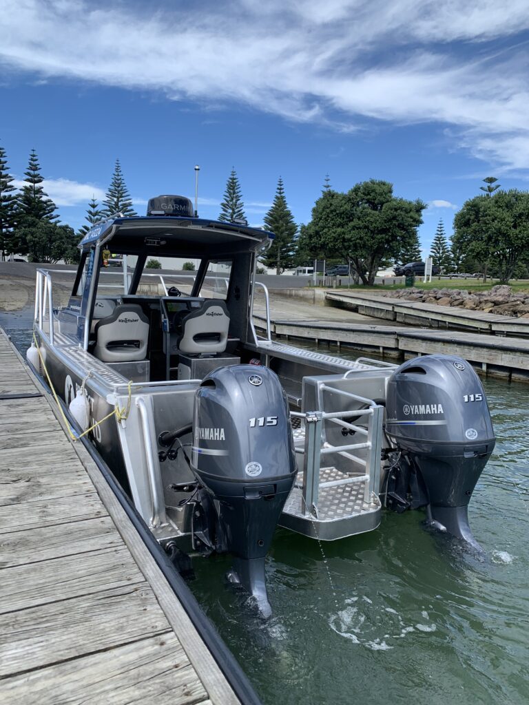 Commercial catamaran work boat